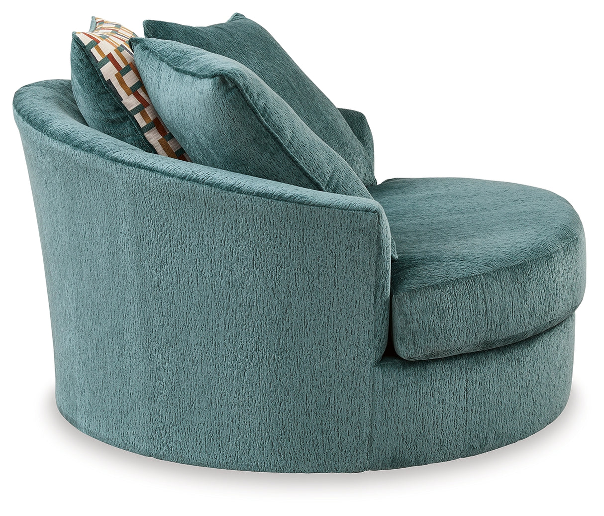 Laylabrook Teal Oversized Swivel Accent Chair from Ashley - Luna Furniture