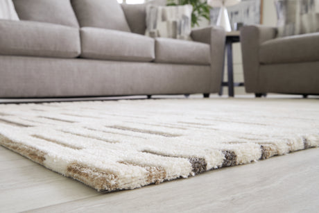 Leesdale Ivory/Brown/Black 5' x 7' Rug from Ashley - Luna Furniture