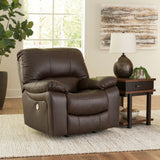 Leesworth Dark Brown Power Recliner from Ashley - Luna Furniture
