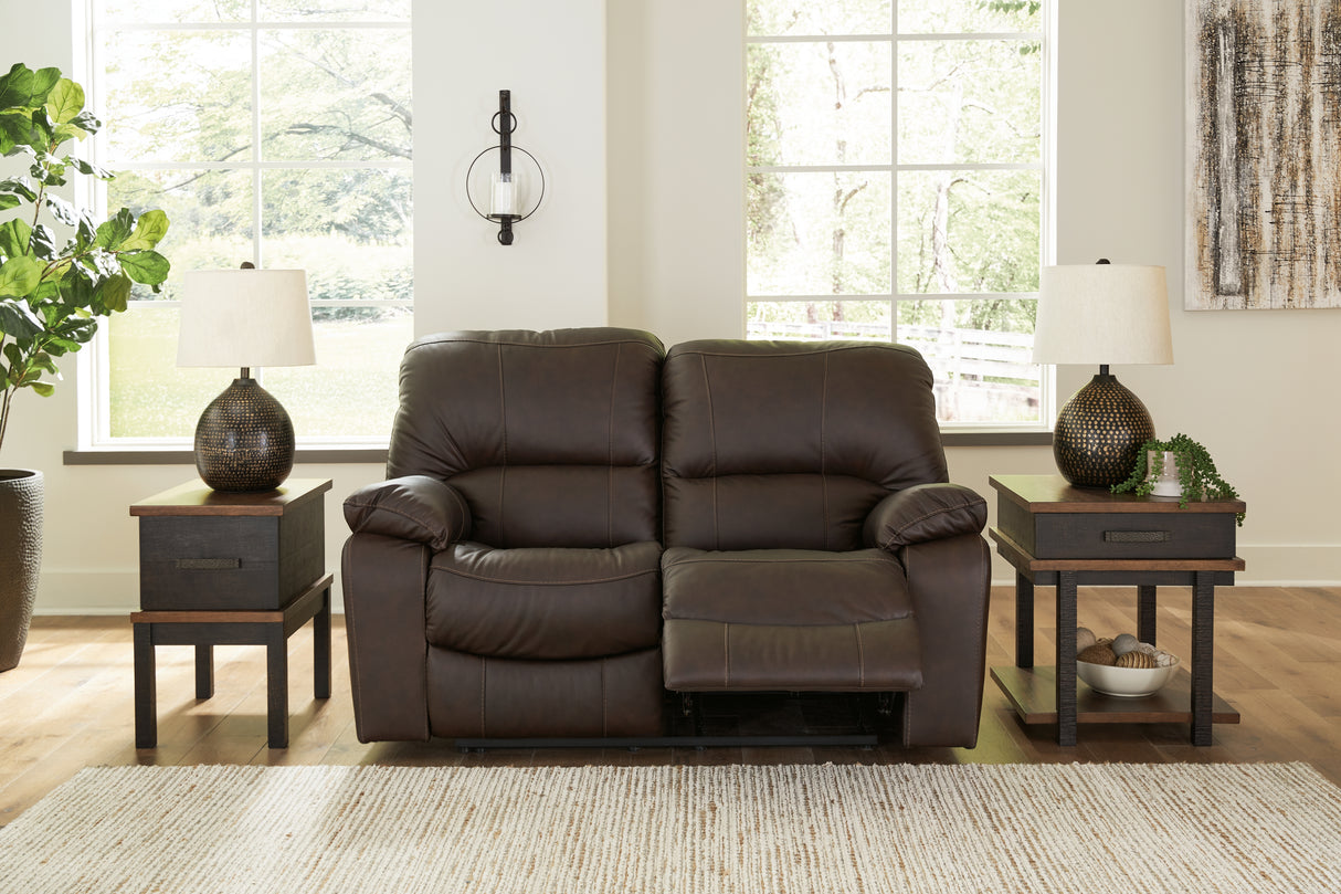 Leesworth Dark Brown Power Reclining Loveseat from Ashley - Luna Furniture
