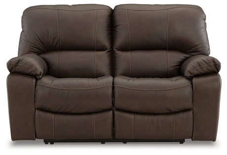 Leesworth Dark Brown Power Reclining Loveseat from Ashley - Luna Furniture