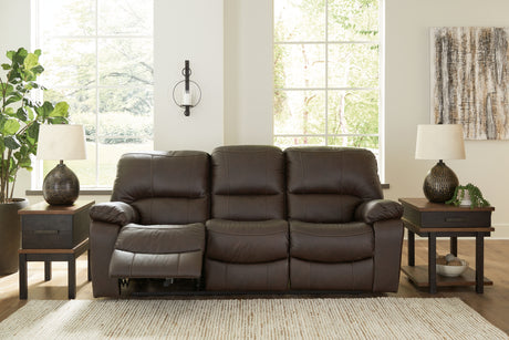 Leesworth Dark Brown Power Reclining Sofa from Ashley - Luna Furniture