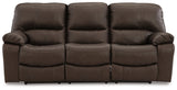 Leesworth Dark Brown Power Reclining Sofa from Ashley - Luna Furniture