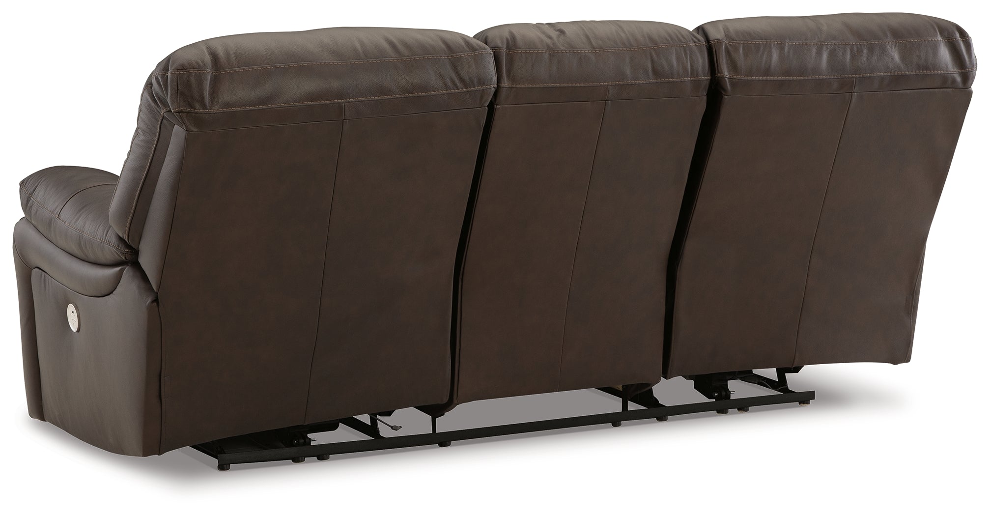 Leesworth Dark Brown Power Reclining Sofa - Luna Furniture