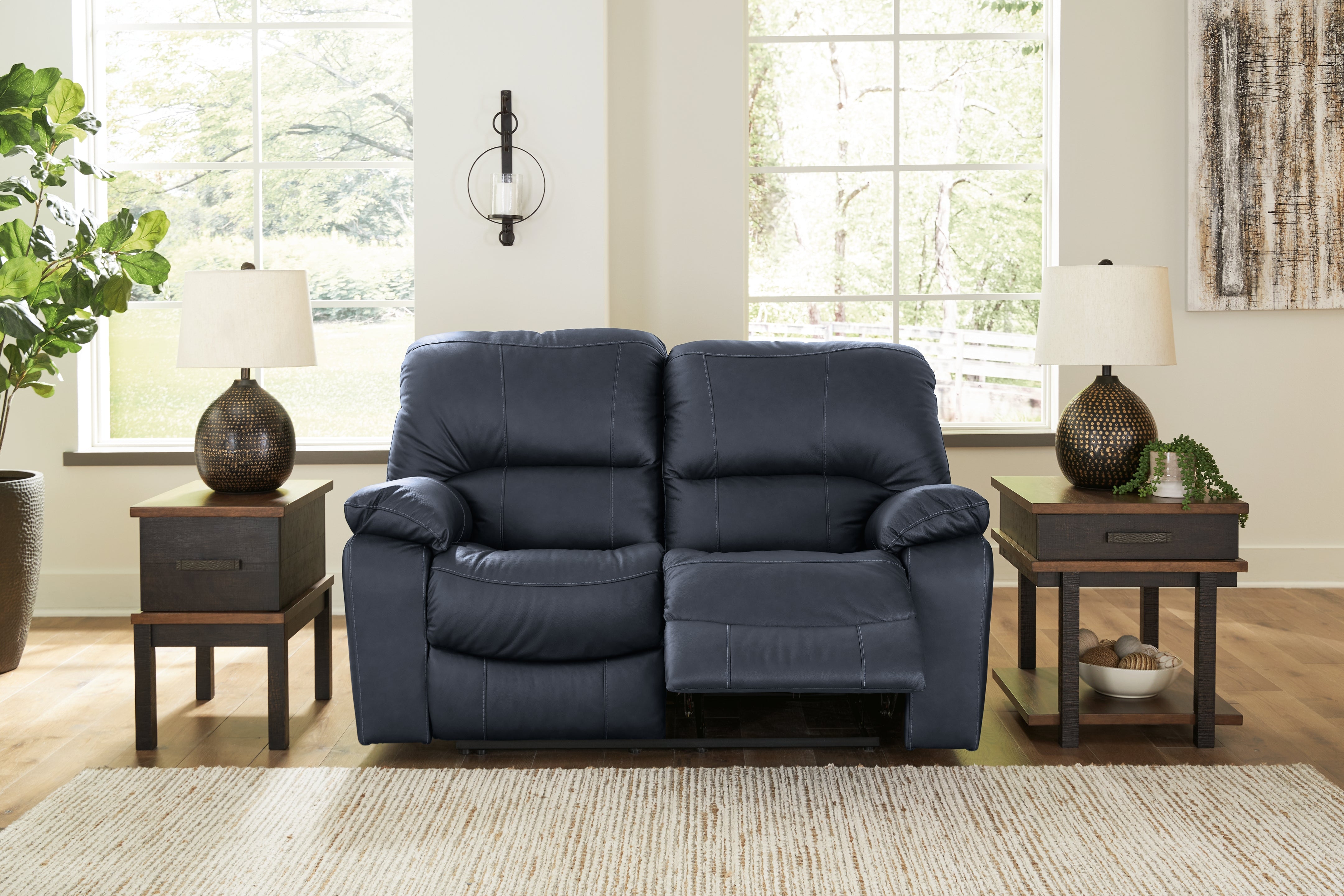 Leesworth Ocean Power Reclining Loveseat - Luna Furniture