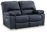 Leesworth Ocean Power Reclining Loveseat from Ashley - Luna Furniture
