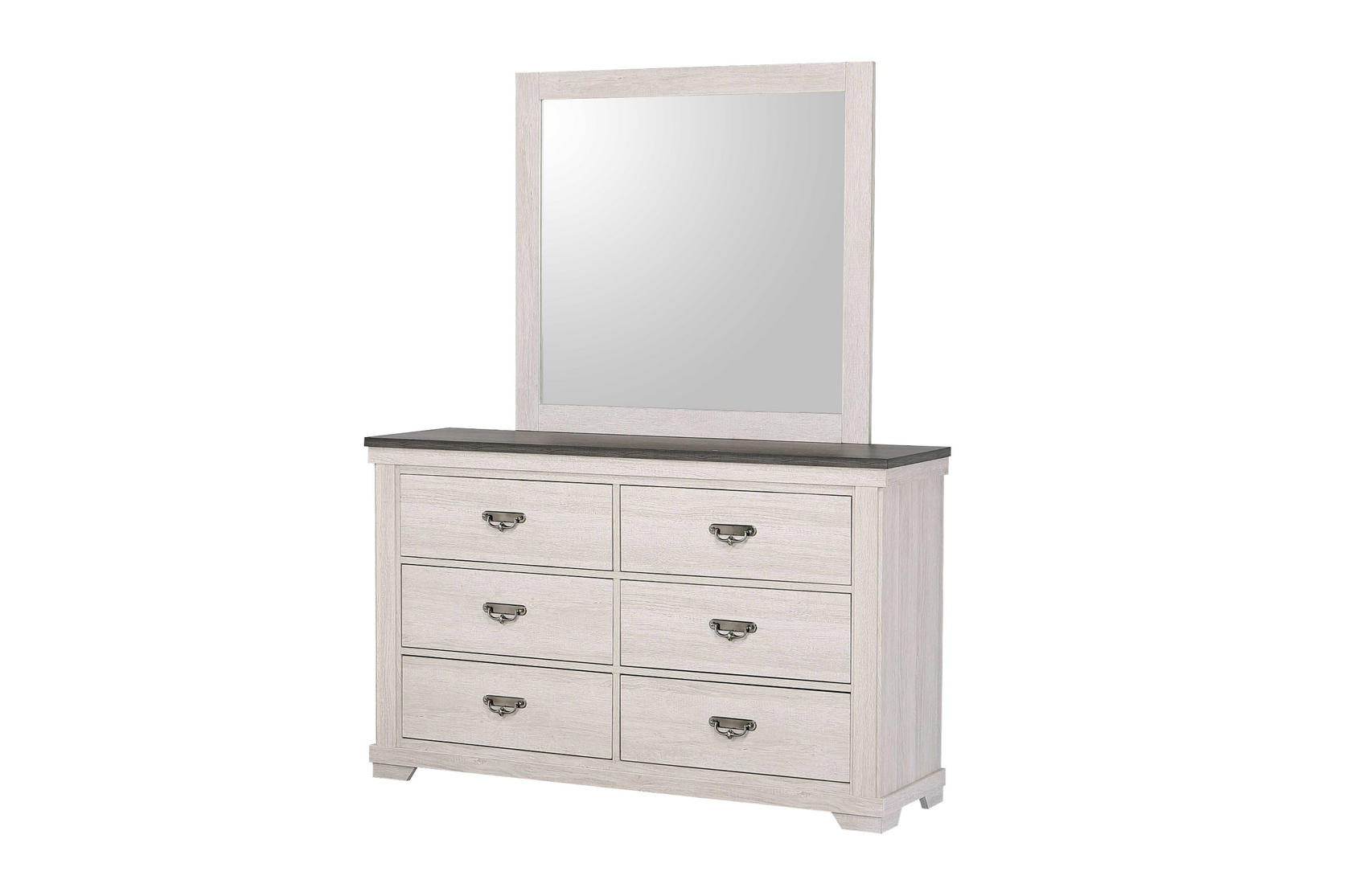 Leighton Cream/Brown Bedroom Mirror (Mirror Only) from Crown Mark - Luna Furniture
