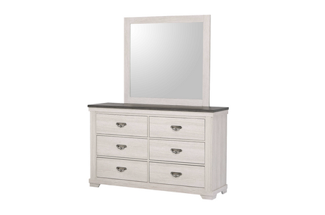 Leighton Cream/Brown Bedroom Mirror (Mirror Only) from Crown Mark - Luna Furniture