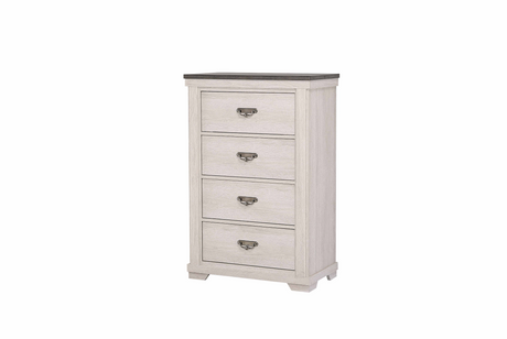 Leighton Cream/Brown Chest from Crown Mark - Luna Furniture