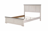 Leighton Cream/Brown Full Panel Bed from Crown Mark - Luna Furniture