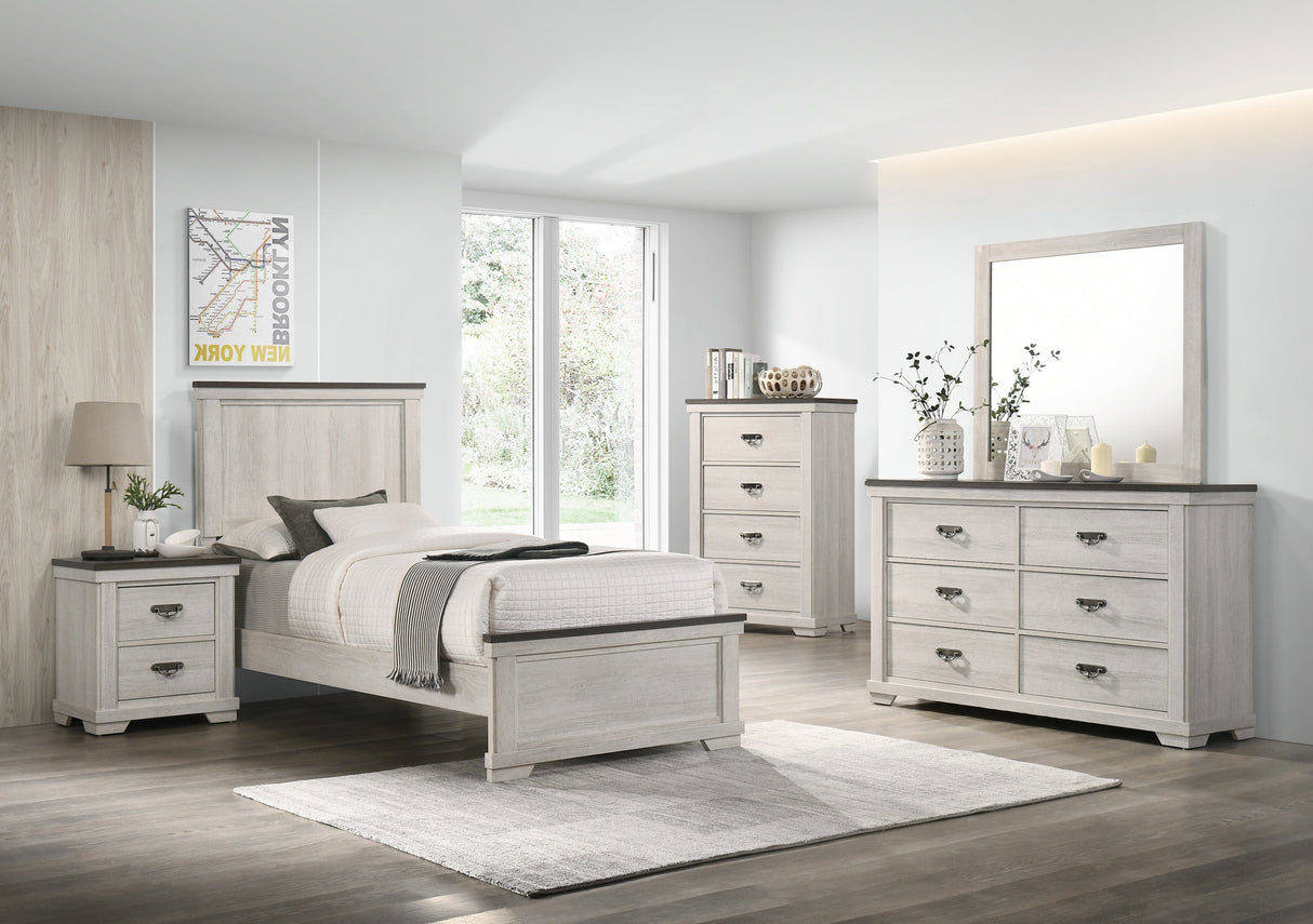 Leighton Cream/Brown Panel Youth Bedroom Set from Crown Mark - Luna Furniture