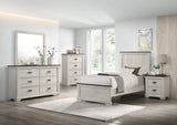 Leighton Cream/Brown Twin Panel Bed from Crown Mark - Luna Furniture