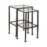 Leilani Black 2-Piece Glass Top Nesting Tables from Coaster - Luna Furniture