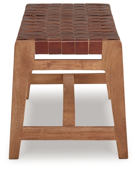 Lemmund Natural/Brown Accent Bench from Ashley - Luna Furniture