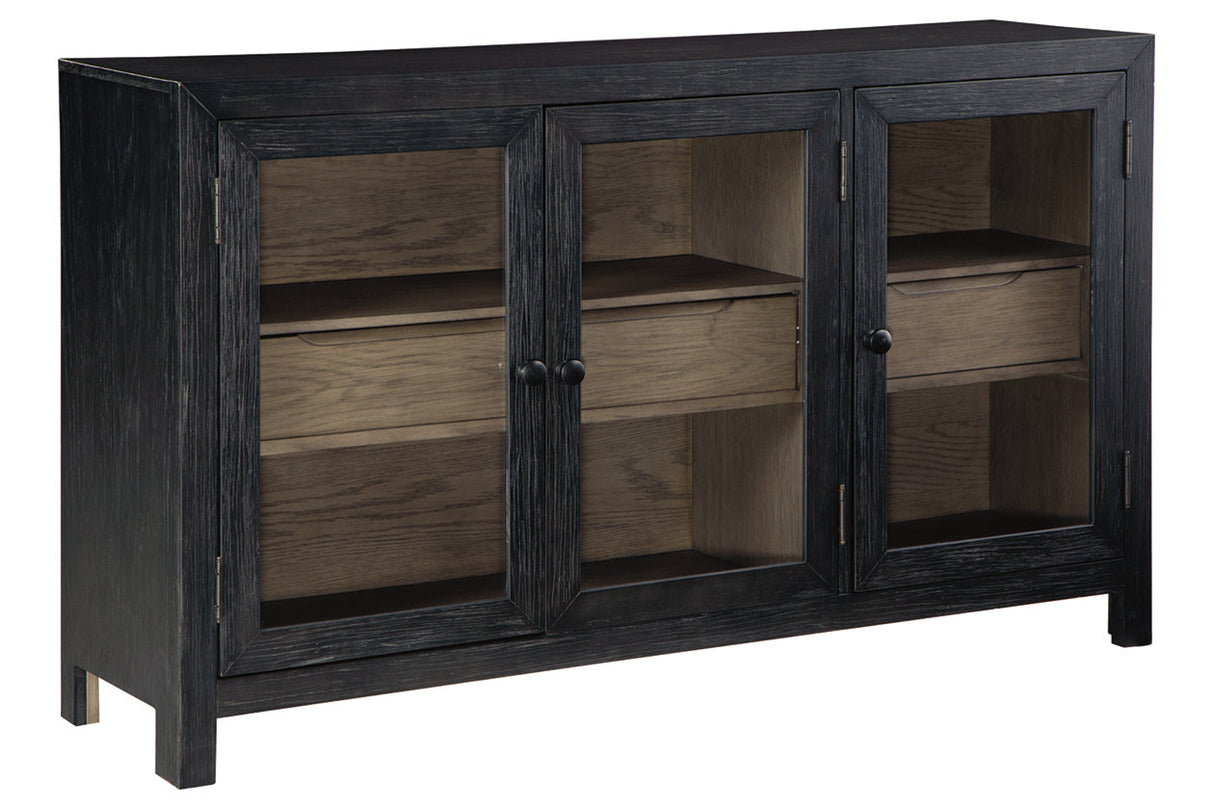 Lenston Black/Gray Accent Cabinet from Ashley - Luna Furniture