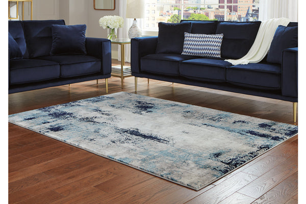 Leonelle Cream/Blue/Gray Large Rug