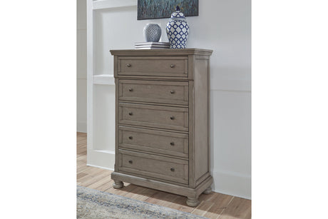 Lettner Light Gray Chest of Drawers from Ashley - Luna Furniture