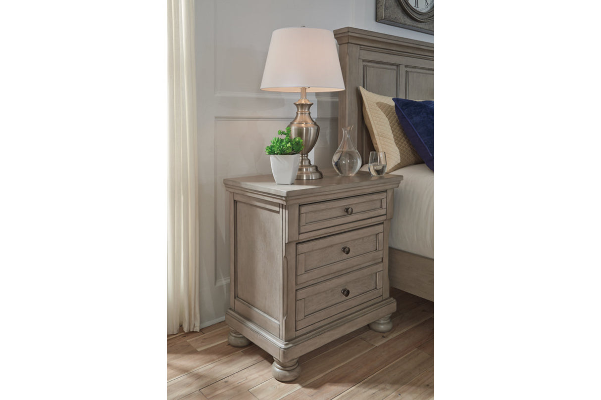 Lettner Light Gray Nightstand from Ashley - Luna Furniture