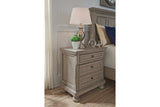 Lettner Light Gray Nightstand from Ashley - Luna Furniture