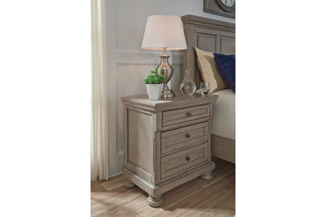 Lettner Light Gray Nightstand from Ashley - Luna Furniture