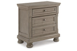 Lettner Light Gray Nightstand from Ashley - Luna Furniture