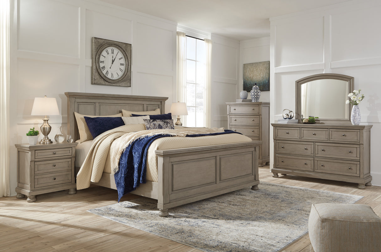 Lettner Light Gray Panel Bedroom Set from Ashley - Luna Furniture