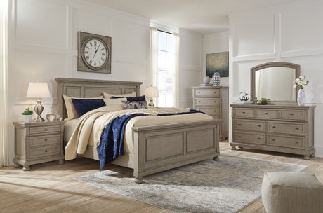 Lettner Light Gray Panel Bedroom Set from Ashley - Luna Furniture