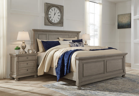 Lettner Light Gray Panel Bedroom Set from Ashley - Luna Furniture
