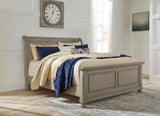 Lettner Light Gray Sleigh Platform Bedroom Set from Ashley - Luna Furniture