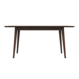 Levi Modern Style Solid Wood Rectangular Dining Kitchen Table Walnut / 63" from Ashcroft Furniture - Luna Furniture