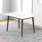 Levi Modern Style Solid Wood Rectangular Dining Kitchen Table Walnut / 63" from Ashcroft Furniture - Luna Furniture