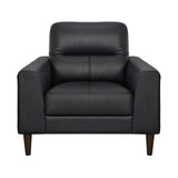 Lewes Black Leather Living Room Set from Homelegance - Luna Furniture