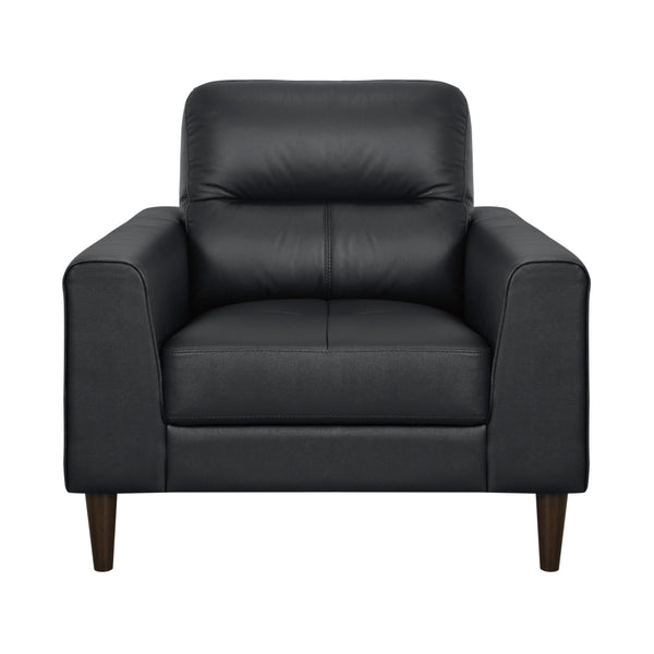 Lewes Black Leather Chair
