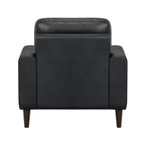 Lewes Black Leather Living Room Set from Homelegance - Luna Furniture