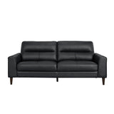 Lewes Black Leather Living Room Set from Homelegance - Luna Furniture
