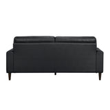Lewes Black Leather Living Room Set from Homelegance - Luna Furniture