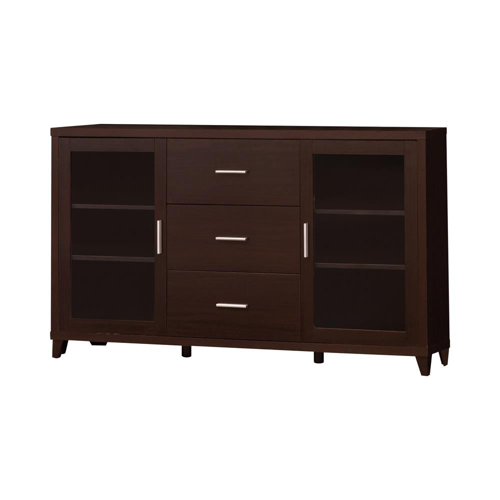 Lewes Cappuccino 2-Door TV Stand with Adjustable Shelves from Coaster - Luna Furniture