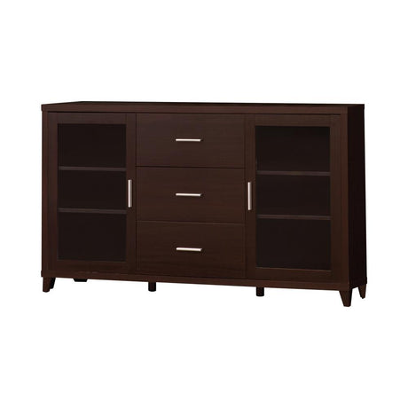 Lewes Cappuccino 2-Door TV Stand with Adjustable Shelves from Coaster - Luna Furniture