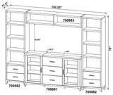 Lewes Cappuccino 4-Piece Entertainment Center from Coaster - Luna Furniture