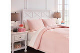 Lexann Pink/White/Gray Full Comforter Set from Ashley - Luna Furniture