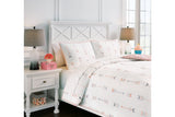 Lexann Pink/White/Gray Full Comforter Set from Ashley - Luna Furniture