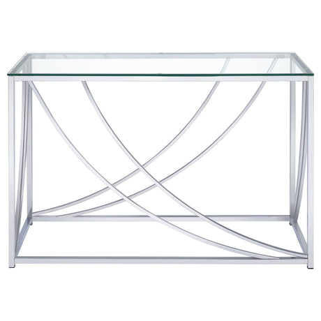 Lille Chrome Glass Top Rectangular Sofa Table Accents from Coaster - Luna Furniture