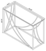 Lille Chrome Glass Top Rectangular Sofa Table Accents from Coaster - Luna Furniture