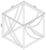 Lille Chrome Glass Top Square End Table Accents from Coaster - Luna Furniture