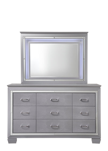 Lillian Silver Bedroom Mirror (Mirror Only) from Crown Mark - Luna Furniture