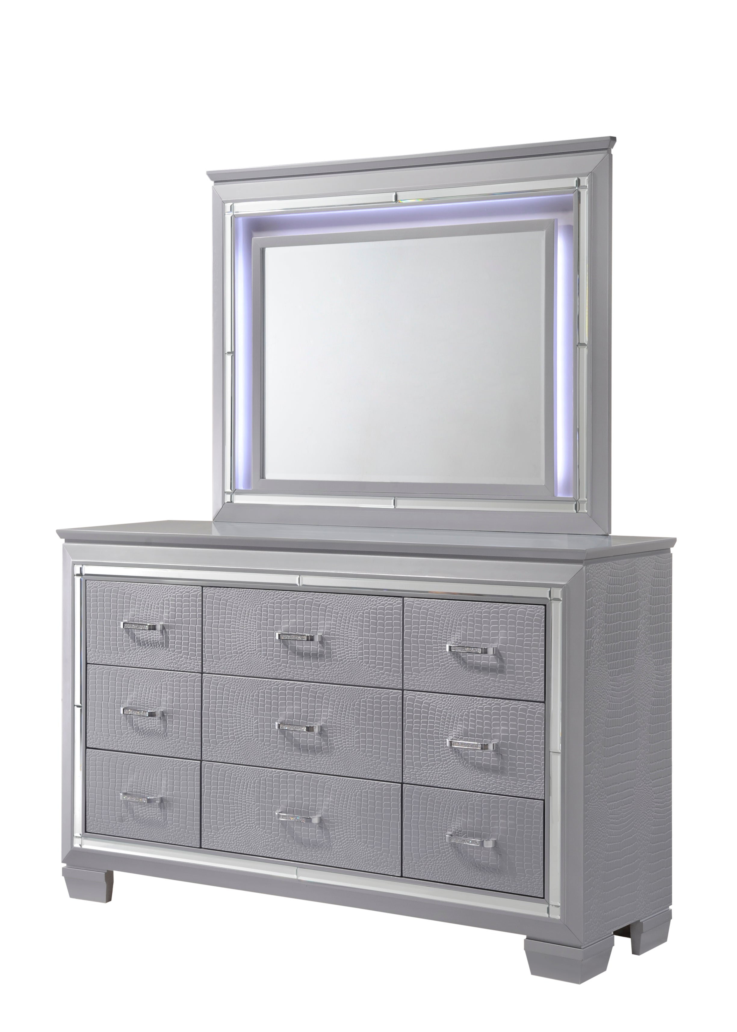 Lillian Silver Dresser - Luna Furniture