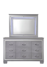 Lillian Silver LED Upholestered Bedroom Set from Crown Mark - Luna Furniture