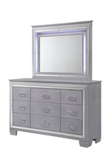 Lillian Silver LED Upholestered Bedroom Set from Crown Mark - Luna Furniture