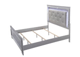 Lillian Silver LED Upholestered Bedroom Set from Crown Mark - Luna Furniture