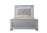 Lillian Silver LED Upholestered Bedroom Set from Crown Mark - Luna Furniture